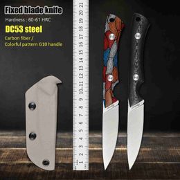 Tactische Messen DC53 Staal Outdoor Survival Messen Utility Rescue Zelfverdediging EDC Gereedschap Vaste Mes TacticalL2403