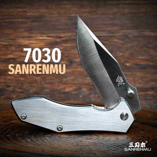 Couteaux tactiques SANRENMU 7030 couteau pliant de poche extérieur survie sauvetage Camping coupe quotidienne fruits déballage outil utilitaire portable knivesL2403