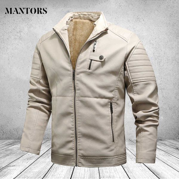 Chaqueta de cuero táctico para hombre, cortavientos cálido a prueba de viento, prendas de vestir para hombre, ropa de marca, invierno, talla grande, chaquetas blancas y negras para hombre, 4XL 211009