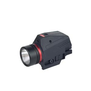 Tactische LED Zaklamp Red Dot Laser Sight Airsoft Pistol Light voor 20mm Rail Mini Pistol Gen-Rood