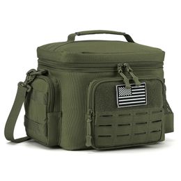 Tactical Lunch Box para hombres Bolso de almuerzo de servicio pesado Militares Trabajo a prueba de fugas Duración térmica Termal Bag Bag Camping Picnic 240415