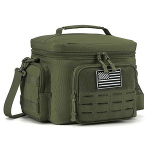 Tactical Lunch Box para hombres Bolso de almuerzo de servicio pesado Militares Trabajo a prueba de fugas Duración térmica Termal Bag Bag Camping Picnic 240415