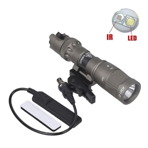 Lampe de poche tactique M323V IR lumière LED blanche 500 lumens sortie infrarouge IR avec interrupteur à distance et monture QD chasse Scout Light-DE