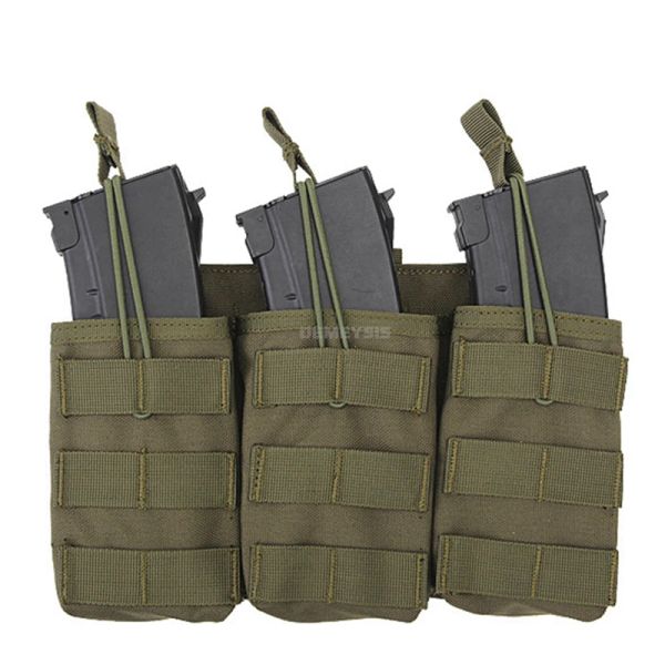 Bolsas de revista táctica bolsas individuales / dobles / triple ak m4 rifle molle mag pouch airsoft paintball caza militar