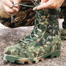 Tactische mannen Militaire laarzen Gevechtsschoenen Fiess 712 Ankle Green Camouflage Jungle Hiking Hunting Heren Work Botas Militares 'S 703 731 5