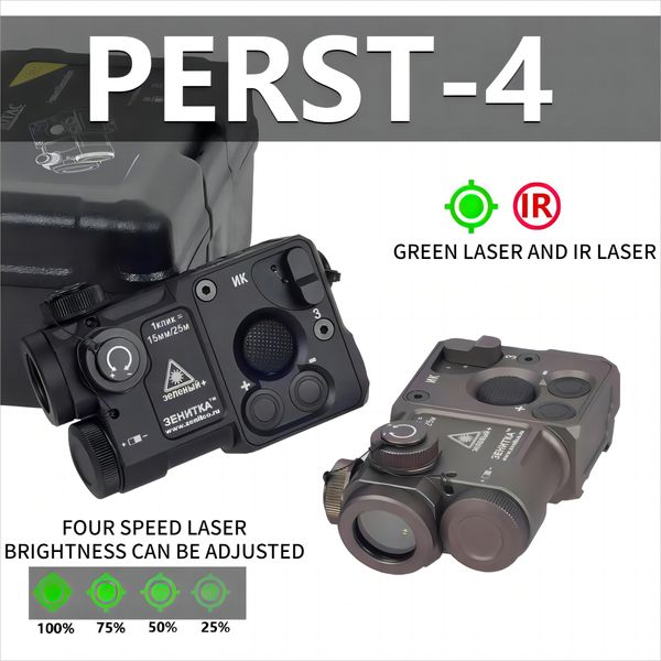 Métal tactique Zenitco Perst 4 PEQ Green Dot Ir viseuse de pointeur laser infrarouge pour vue de chasse au fusil