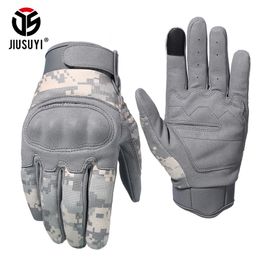 Tactique militaire armée gants ACU camouflage écran tactile paintball combat combat dur knuckle vélo doigt complet gants hommes Y200110