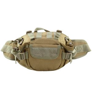 Tactische Militaire Bag Camping Wandelen Taille Pack Waterdichte Taentassen Camouflage Buitensporten Klimmen Oxford Schoudertassen Q0721