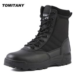 Botas militares tácticas Hombres Fuerza especial Desierto Combate Ejército Senderismo al aire libre Zapatos de tobillo Trabajo Safty 211023