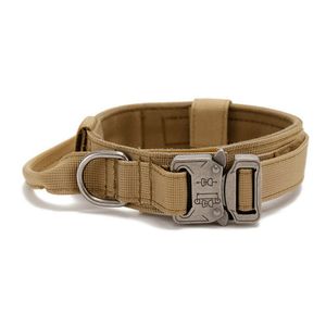 Collares militares tácticos para entrenamiento de perros con hebilla de metal para perros grandes, resistentes, multicolores