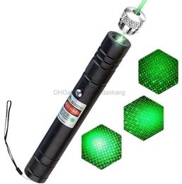 tactische Militaire Groene Laser Pointer Pen zaklampen Astronomie 532nm Krachtige Cat Toy Verstelbare Focus lichten patronen begint fakkel met ingebouwde Batterij