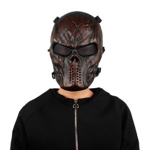 Masques militaires tactiques d'Halloween Airsoft Paintball Masque complet de crâne squelette CS Masque respirant coupe-vent effrayant masque de cyclisme d'équitation