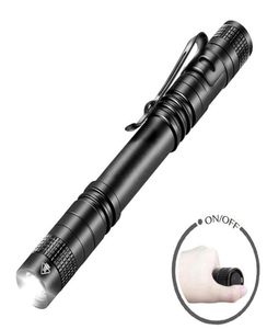 Taktische Mini Tragbare LED Taschenlampen Wasserdichte Outdoor Nacht Walking Licht led 18650 stift Licht flash224D8439533