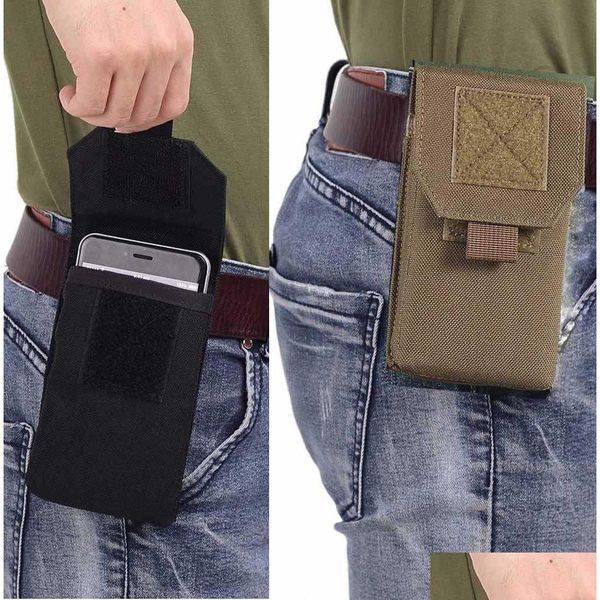 Bolsa táctica para teléfono móvil multifuncional para hombre, ventilador militar para exteriores, bolsos móviles de camuflaje, accesorios, cinturón deportivo colgante conveniente Dr