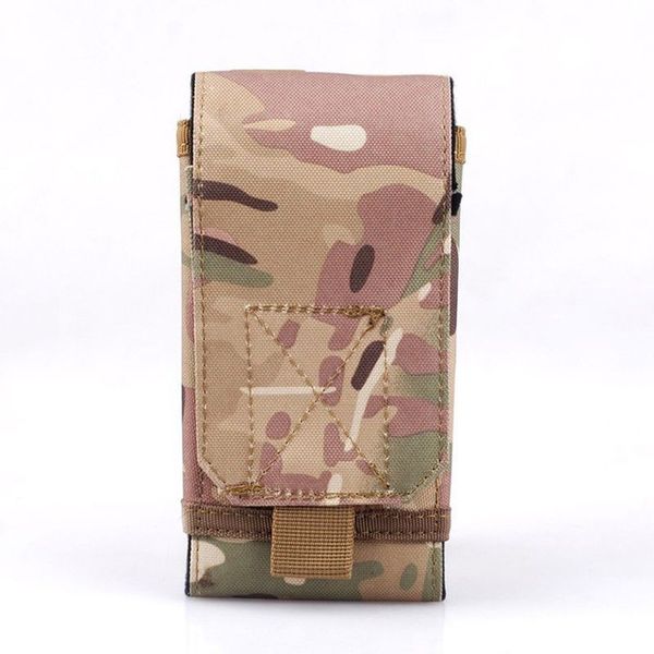 Bolsa táctica para teléfono móvil Multifuncional masculino al aire libre ventilador del ejército camuflaje teléfonos móviles bolsa accesorios conveniente cinturón deportivo colgante