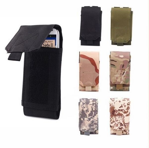 Bolsas tácticas para teléfonos móviles Multifuncional masculino al aire libre ventilador del ejército camuflaje móviles bolsa de teléfono accesorios conveniente cinturón deportivo colgante