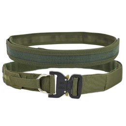 Tactische Molle riem Outdoor Army Fighter CS Wargame Heavy Duty Double Layer Shooter Wandelen Hunting Nylon Riemen