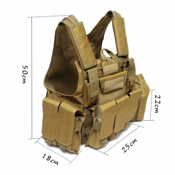 Tactical molle Ciras Vest AirSoft Paintball Combat Viete Magazine Sac utilitaire Sac Releasable Armour Plate de chasse Vêtements