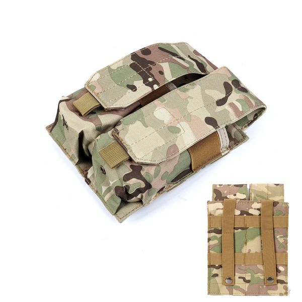 Tactical Molle Clip doble 5.56 M4/M16 AR15 Magazina Pistola Pouch Militar Military Paintball Gear Multicam Mag Bag