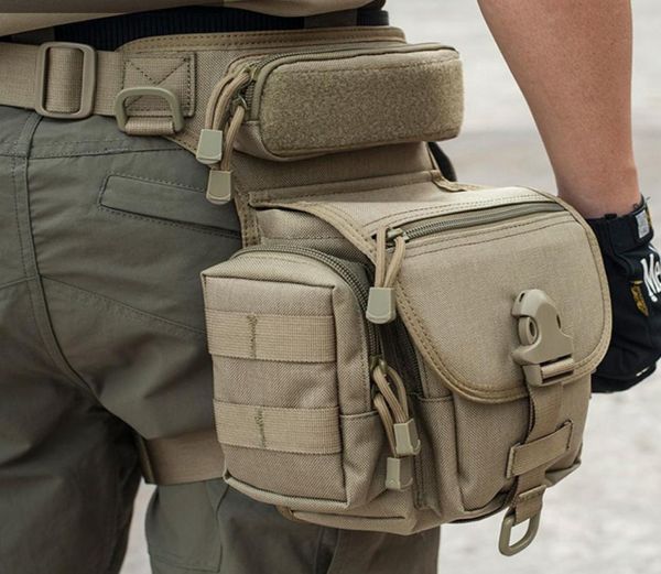 Sac à jambe drop tactique imperméable hommes de taille militaire pack de wargame extérieur armée EDC Fanny Pack Hunting Cycling Accessoires Q011739698