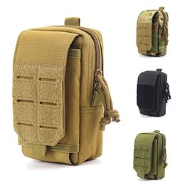 Tactique Molle Pouch Nylon Armée Militaire EDC Compact Taille Ceinture Sac Packs Hommes Sport En Plein Air Chasse Randonnée Camping Téléphone 220216