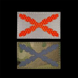 Tactical Morale Military Espagne Borgogne du bordel Cross Flag Badge Empire Empire Flag Brand Applique Emblem For Caps Uniforms Hat