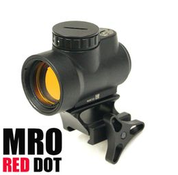 Tactische MRO Red Dot Sight 2 MOA AR Optics Trijicon Jacht Richtkijker Met Lage en Hoge QD Mount fit 20mm Rail1461764