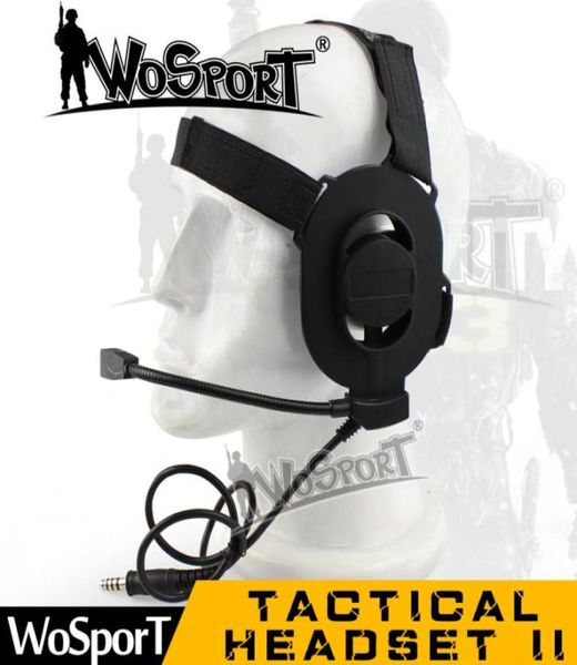 Auriculares de reducción de ruido táctico II con micrófono de airsoft canng para walkie talkie comunicación del casco1143439