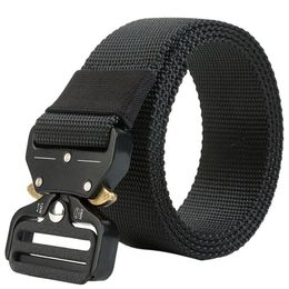 Ceinture en nylon tactique hommes Swat Combat molle boultes armée armée de boucle métalle