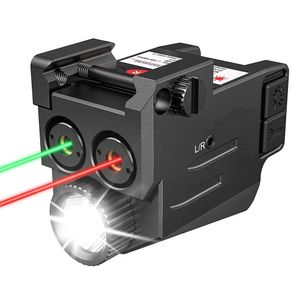 Combinaison tactique d'extérieur, mini LED rouge vert laser intégré, vue intégrée avec lampe de poche suspendue en dessous