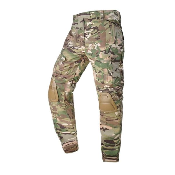 Pantalon tactique pantalon cargo uniforme militaire formation camouflage pantalon de chasse vêtements de paintball avec coussinets multi-poches X0626298M