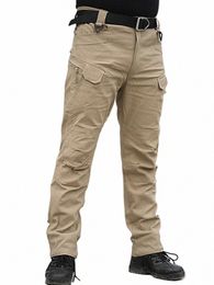 Pantalon tactique pour pantalon d'entraînement en tissu à carreaux iX7 pour hommes, pantalon de combat, vêtements de travail, pantalon multi-sacs B6kb #