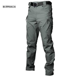 Pantalon tactique hommes coton multi-poches extensible militaire extérieur décontracté imperméable et coupe-vent Cargo 210715