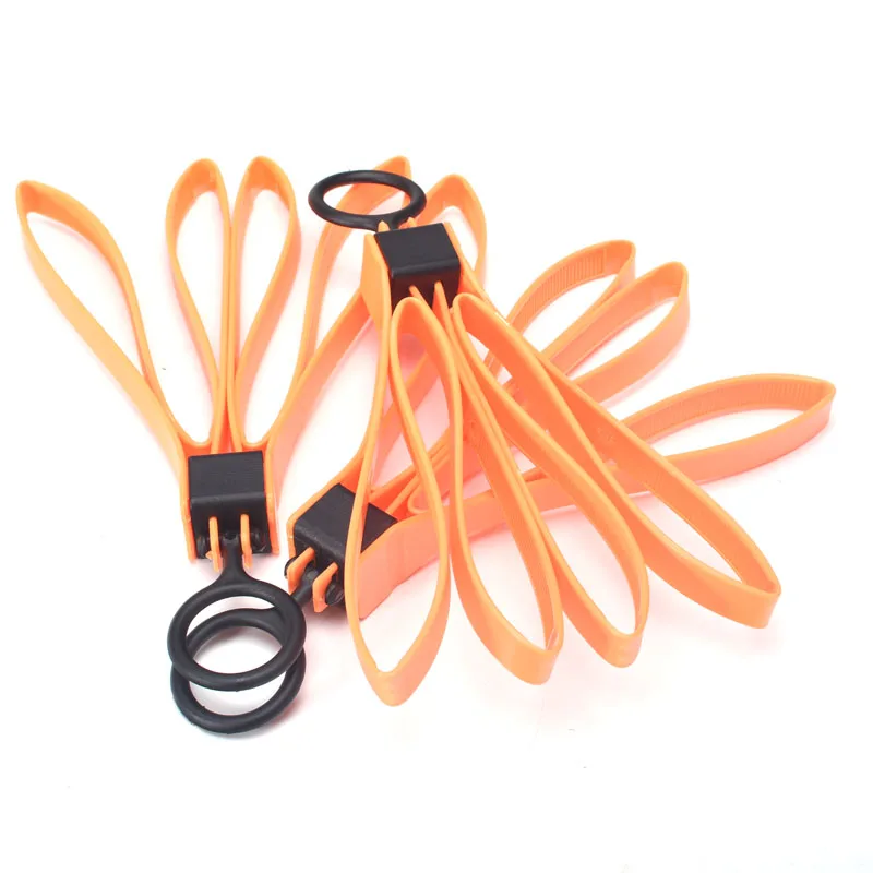 Tactical Plastic Cable Tie Strap Handcuffs CS Decorative Belt Yellow Black (1set/3pcs)