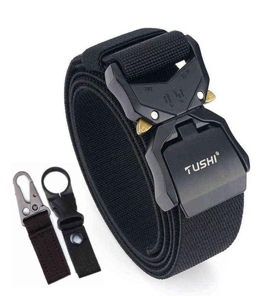 Ceinture de Police tactique ceintures militaires en Nylon longueur réglable boucles en métal automatique ceinture décontracté Sports de plein air hommes armée AA2208282201