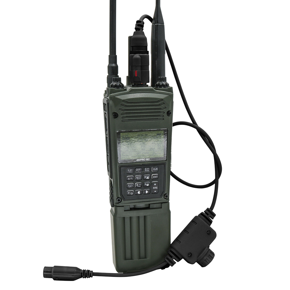 Tactical Ptt RAC 6 Pin PTT for PRC-163/148/152 Harris Military Radio Non-Functional Walkie Model for ShootingTactical Headset