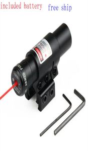 Vista láser de punto rojo táctico para pistola de caza y riel de 11 mm o 20 mm preciso 650 nm con riel de montaje de 1120 mm para pistolas de airsoft7679182