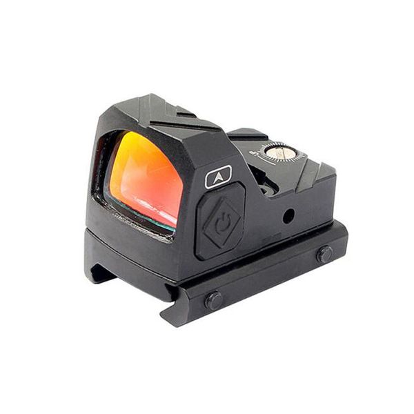 Visée tactique à point rouge Compact 2 MOA, lunette multicouche, luminosité automatique, fusil de chasse Airsoft Reflex, mini optique avec support sur rail Picatinny de 20 mm et support GLOCK