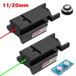 Tactische Red Green Dot Laser Laser Sight Airsoft Pistool 20mm Picatinny Weaver Mount 11mm Zwaluwstaart Rail Glock 17 19 CZ-Rood