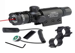 Désignateur Laser rouge tactique, portée de visée Laser de chasse en plein air avec support sur Rail Picatinny de 20mm et interrupteur de ligne arrière 9397356