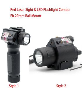 Light de flash LED de vue laser rouge tactique combo fit 20 mm Mount de rail Picatinny 2541301