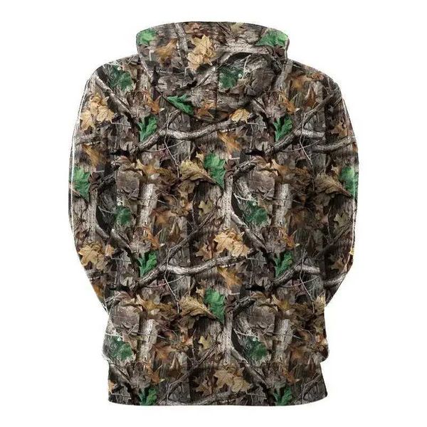 Táctico s Hombres y mujeres Pesca al aire libre Camping Ropa de caza Primavera y otoño Hoja de arce Camuflaje Sudadera con capucha 3D Moda con capucha L2031218