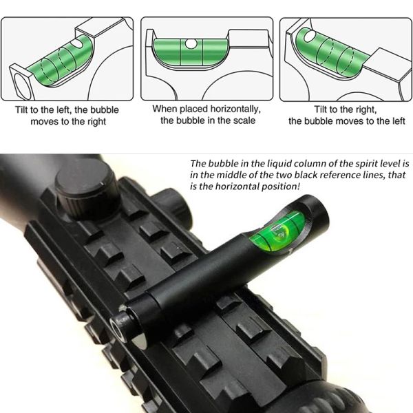 Montaje de alcance óptico de nivelador de burbujas de alcance táctico para kit de herramientas de nivelación de nivelación de rifas Picatinny de 11 mm/20 mm