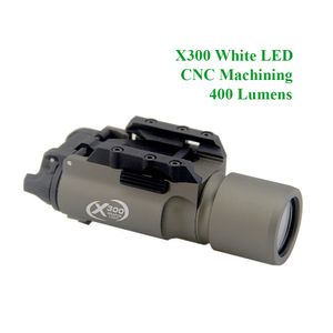Tactical SF X300 Gun Light 400 lúmenes Salida LED Luz blanca Pistola Linterna Construcción de aleación de aluminio