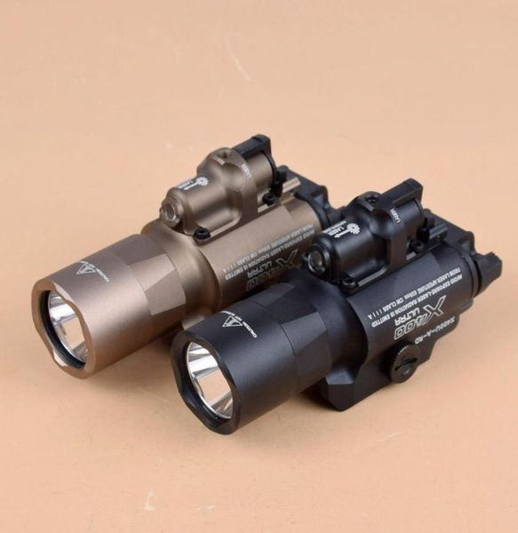 Luz de explorador táctica SF X400, evolución Ultra nocturna, con linterna láser roja, compatible con Weaver Rail Picatinny de 20mm, 3243626