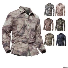 Tactische shirts Outdoor Hunting Shooting Shirt Battle Dress Uniform Camo BDU Army Combat Clothing Quick Dry Camouflage No05-109 Drop D OTMW3