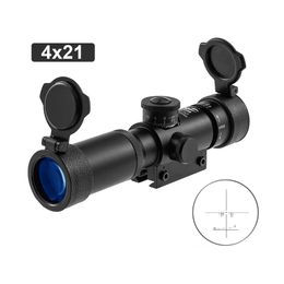 Tactisch zicht 4x21 AO Hunting Scopes Flip Scope Compact Hunt Airsorft bezienswaardigheden Glazen geëtste dradenkruis Regelcope sluipschutter tandwieluitrusting