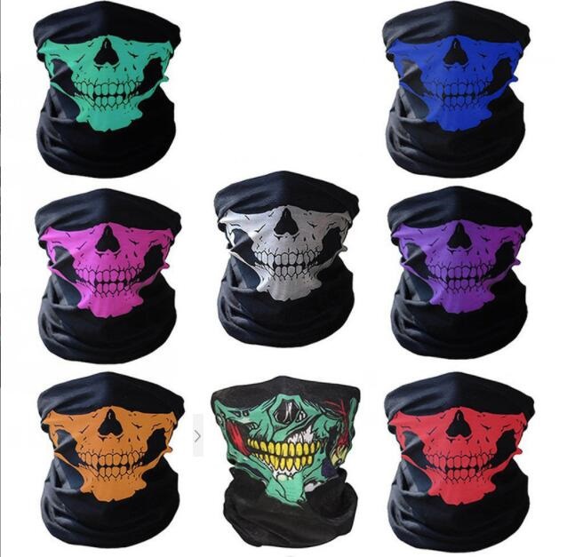tactical skull masks Motorcycle bicycle cycling scarf outdoor sports Neck warmer Cosplay ghost Mask Full Face Head Hood Protector Bandanas Party Mask