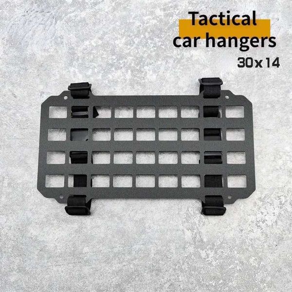 Organizador de visera táctica para vehículo, paneles Molle de plástico ABS, accesorios interiores, bolsas, herramientas EDC, cartel para colgar en el coche