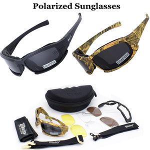 Gafas de sol tácticas Camuflaje táctico Gafas polarizadas para hombres Tiro militar Gafas de caza 4 lentes Kit Gafas de sol Hombres Senderismo 230905